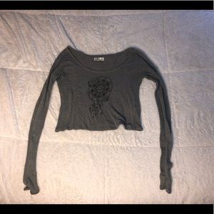 Cropped Grey Sweater